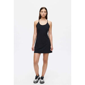Outdoor Voices Exercise Dress S Black Lined Built-In Shorts Pockets Sporty OV
